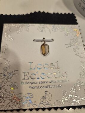 Solid Yellow Gold Charm Citrine & White Topaz Toi et Moi
